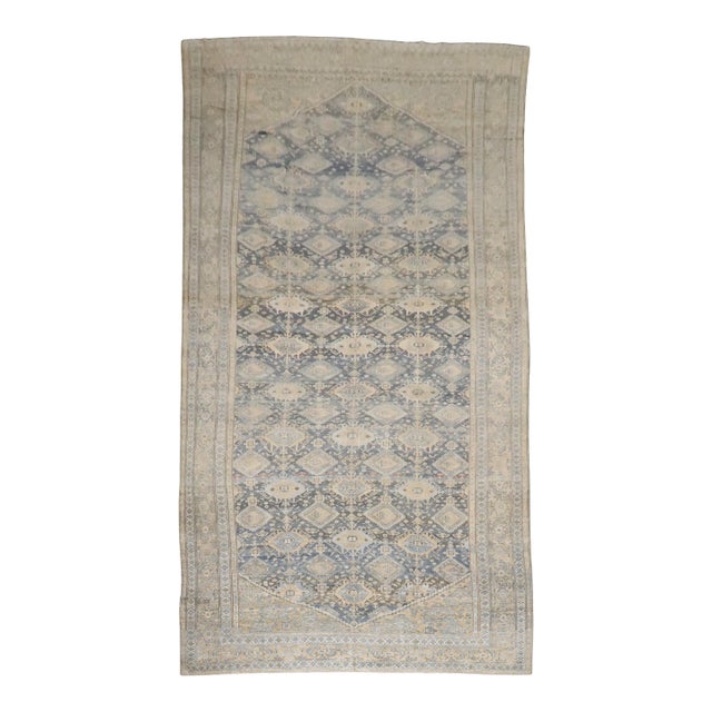 Zabihi Collection Oversize Geometric Antique Persian Malayer Rug - 11'3" x 24'6" For Sale