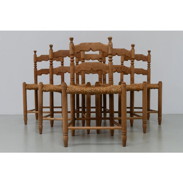 Danish Oak and Seagrass Chairs by Hans Dau, 1940s, Set of 6 For Sale - Image 6 of 18