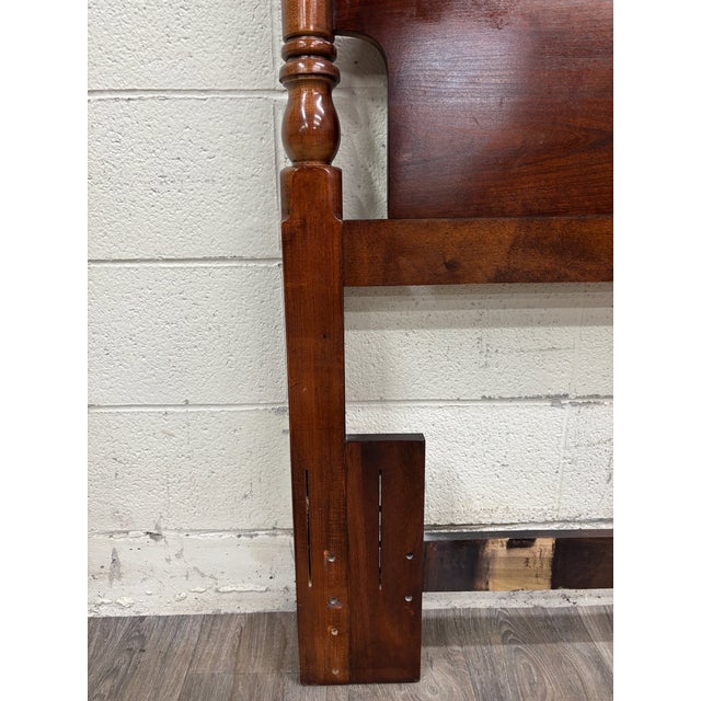 Late 20th Century Vintage Queen or Full Size Convertible Chippendale Style Poster Headboard For Sale - Image 5 of 12