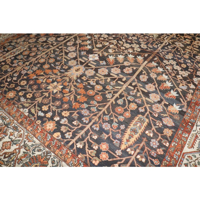 Brown Early 20th Century Persian Bakhtiari Oversize Snake Rug - 13'7" x 22' For Sale - Image 8 of 18