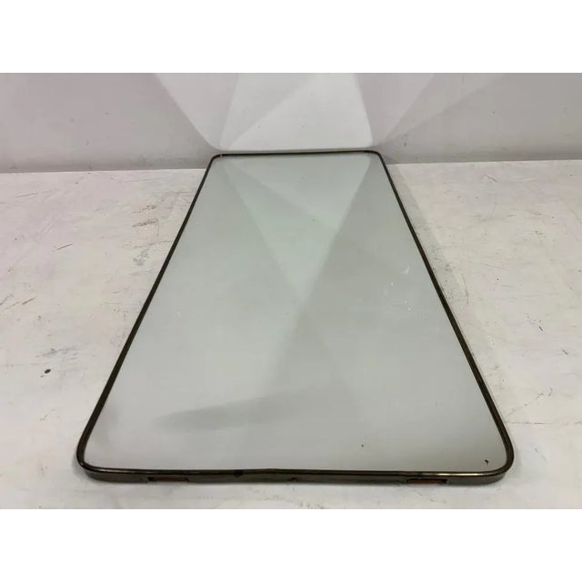 Tall Italian Brass Mirror, 1950s For Sale - Image 11 of 12