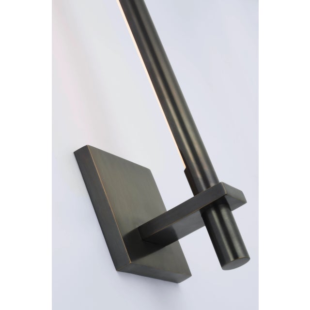 Modern Kelly Wearstler for Visual Comfort Signature Axis Medium Sconce in Bronze For Sale - Image 3 of 4
