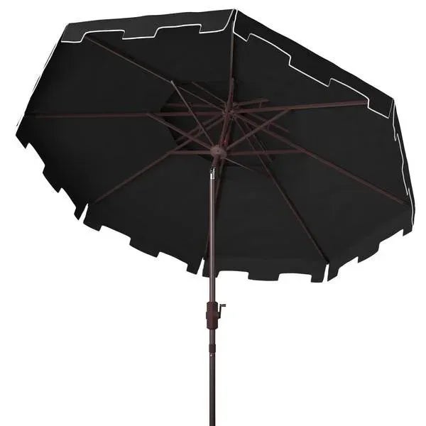 A classic market umbrella gets a stylish makeover in jet black and white with a double top for chic European flair. Its...
