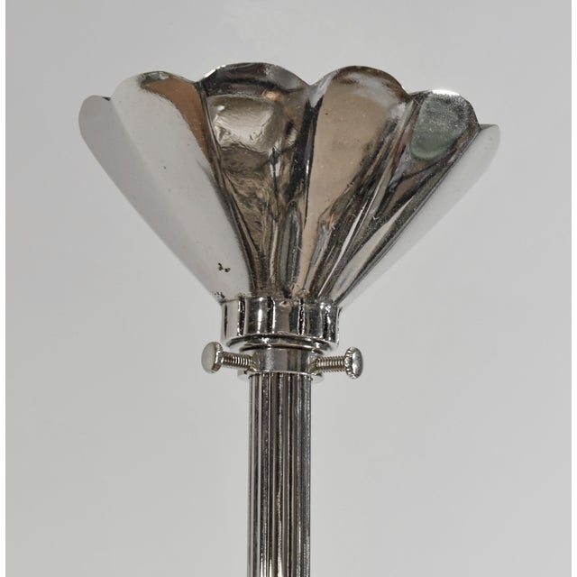 1930s Genet Et Michon Large French Art Deco Chandelier Pendant Light 1930s For Sale - Image 5 of 10