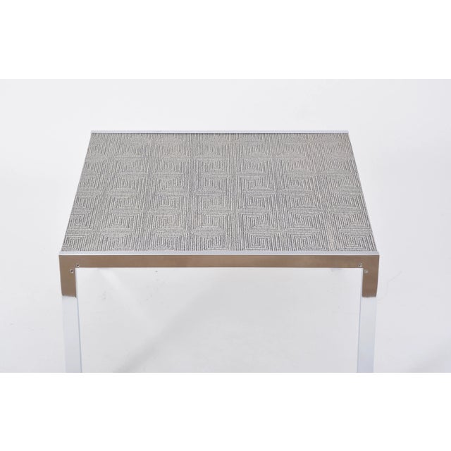 Mid-Century Modern Vintage German Steel and Aluminum Coffee Table, 1960s For Sale - Image 3 of 9
