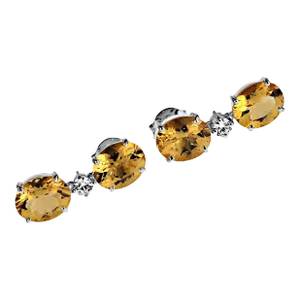 AJD Beryl Drop Earrings in Sterling Silver With Gold Rhodium - 2 Pieces
