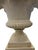 1930s Pair of Neoclassical Cast Iron Ruffle-Edge Garden Urns on Pedestals For Sale In West Palm - Image 6 of 8