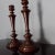 American Mid 20th Century Tall Handcrafted Wooden Spindle Styled Candlestick Pair For Sale - Image 3 of 11