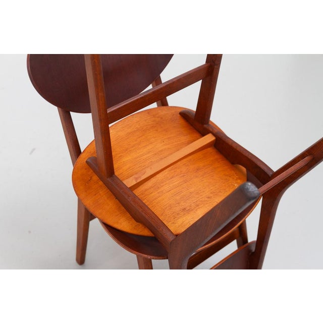 Modern Danish Oak and Teak Side Chairs, Denmark, 1960s, Set of 2 For Sale - Image 16 of 18