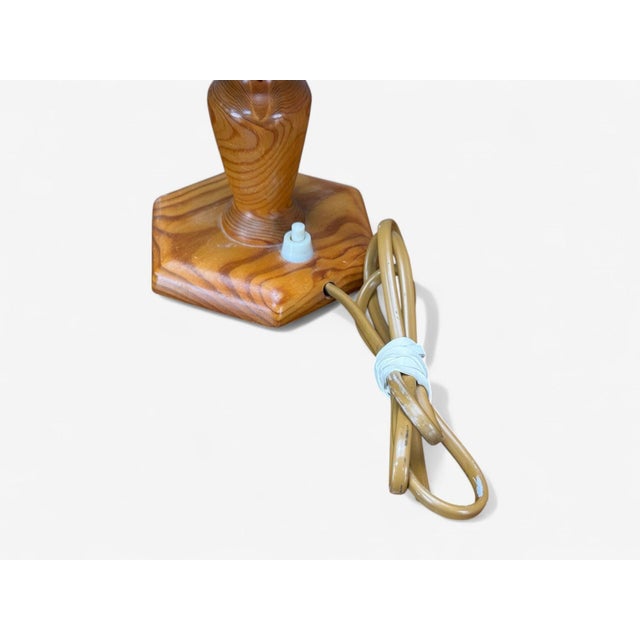 Swedish Modern, Pine, Marquetry, Table Lamp, Sweden, 1950s For Sale - Image 9 of 10