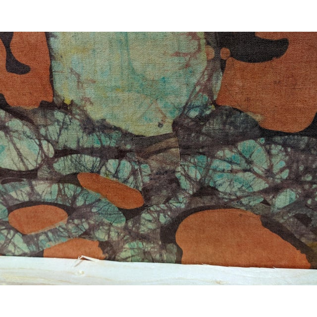 Abstract Landscape Batik Signed by Harry Hilson For Sale - Image 9 of 9