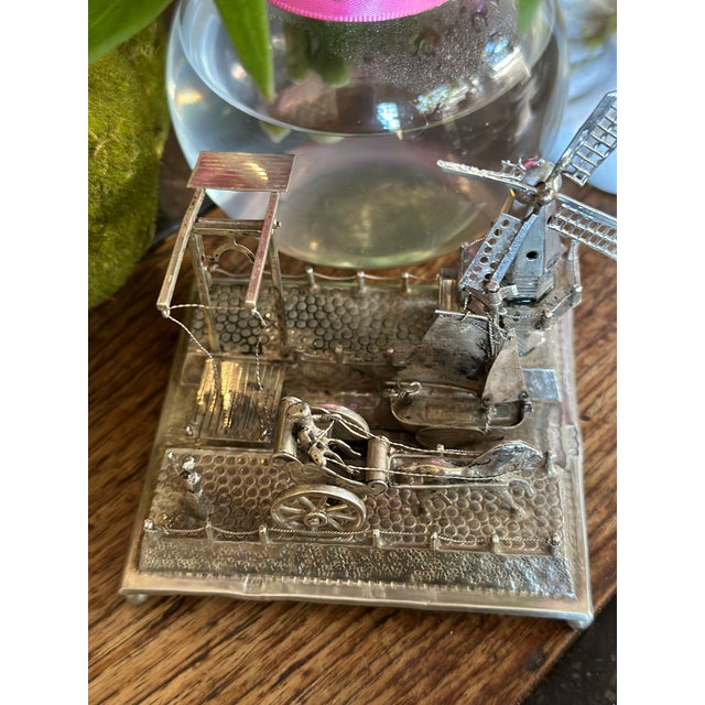 1920s Dutch Silver Mini Quay Scene For Sale - Image 4 of 11