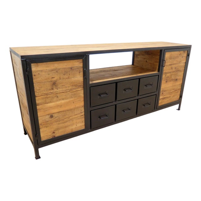 Vintage Industrial Sideboard For Sale