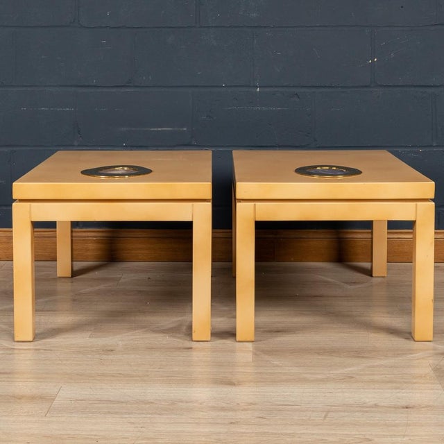 Belgian Lacquered Wood and Agate Side Tables by Willy Daro, 1970s, Set of 2 For Sale - Image 9 of 18