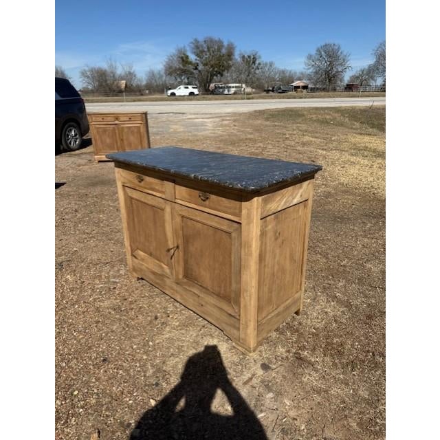 Tan 19th Century French Louis Philippe Walnut Bleached Marble Top Sideboard / Buffet. For Sale - Image 8 of 18