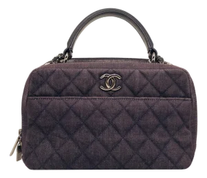 Chanel Dark Denim Quilted Trendy Two-Way Medium Bowler Bag, 2015 - 2016.