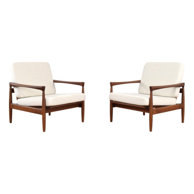 Mid-Century Oak Kolding Armchairs by Erik Wørts for Ikea, 1960s, Set of 2 For Sale