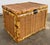 Vintage Burnt Tortoise Shell Rattan Trunk For Sale - Image 4 of 10