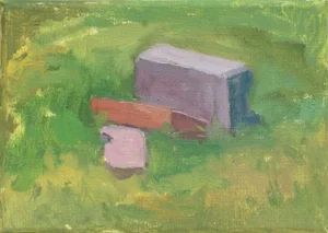"Three Bricks" Original Oil Painting on Canvas by Michelle Farro