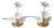 Hollywood Regency Italian Murano Glass and Gold Plate Table Lamps, 1980s, Set of 2 For Sale