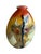 Yellow Hand-Blown Art Glass Vase With Multicolored Swirl Design For Sale - Image 8 of 16