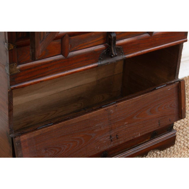 Early 20th Century Korean Persimmon Wood Cabinet For Sale - Image 11 of 14
