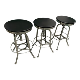 Set of Three 1940s Vintage Toledo Barstool For Sale