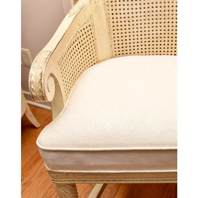 Pair of Lexington Home Brands Cane Back Bar Stools For Sale In New York - Image 6 of 10