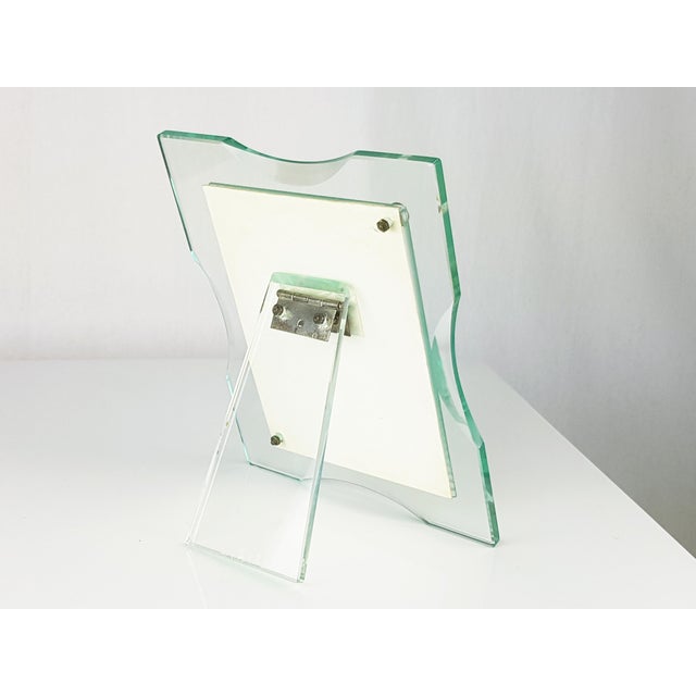1950s Italian Picture Frame in Cut Glass and Metal, 1950s For Sale - Image 5 of 11