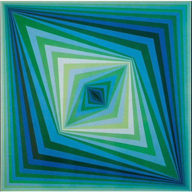 Victor Vasarely (1906-1997) Rhombus Heliogravure after a work by the artist On heavy paper, 41 x 41 cm (approx. 16 x 16...