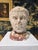 Antique Carved Stone Head of a Roman Youth, Grand Tour Style Sculptural Fragment on Marble Plinth, 19th Century For Sale - Image 9 of 10