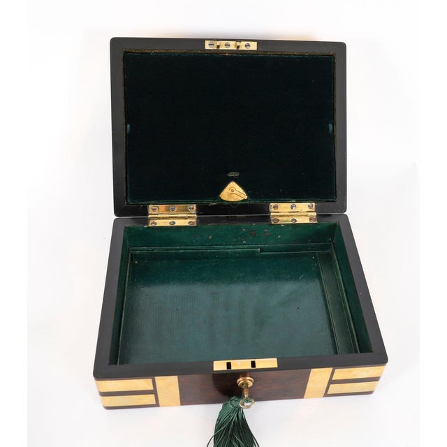 Antique Victorian Gonçalo Alves Jewellery Casket from F. L. Hausburg, 1800s For Sale - Image 15 of 18