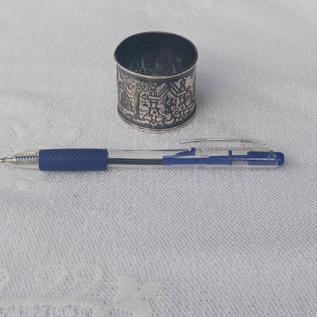 19th C. Imperial 84 Silver & Niello Napkin Ring, Gustav Nykanen For Sale - Image 9 of 10