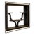 Vintage Black Mirror With Sculptural Display Shelves For Sale