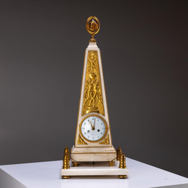 Louis XVI Obelisk Clock from Roque, Paris, France, 1780 For Sale - Image 12 of 12