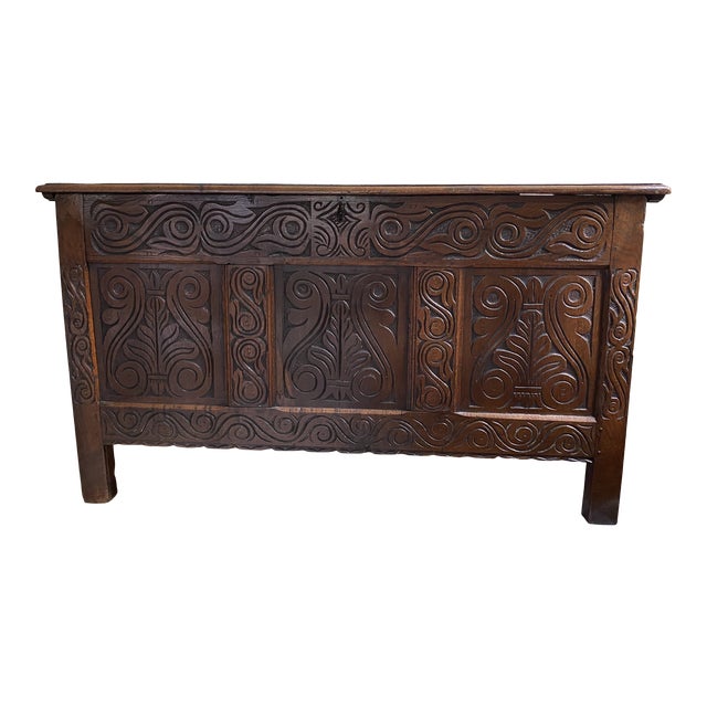 Antique Jacobean Walnut Chest For Sale