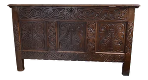 Antique Jacobean Walnut Chest