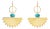 Cleopatra Sunburst Turquoise Gold Earrings, A Pair For Sale