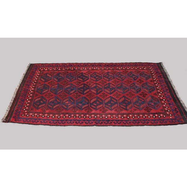 Fine Hand-woven Afghan Ghalmouri Kilim from central Afghanistan. This Kilim measures approx 200x103 cm Ghalmouri Kilims...