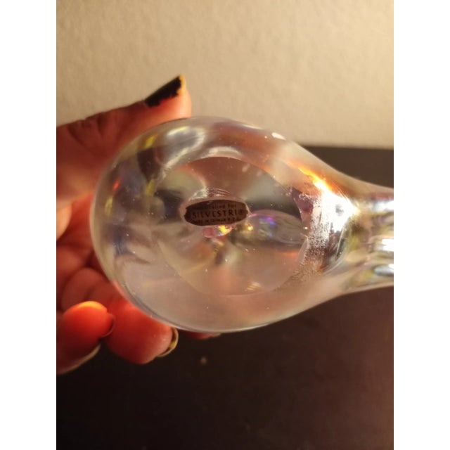 1980s Silvestri Italy Art Glass Iridescent Bird Figurines - Set of 2 For Sale In Dallas - Image 6 of 8