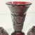 1970s Vintage Art Deco Depression Diamond Point Glass Centerpiece Candle Holders and Vase - Set of 3 For Sale - Image 6 of 12