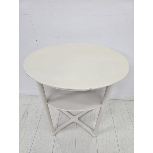 Elegant Austrian side table from the early 20th century, executed in the refined geometric language of the Vienna...