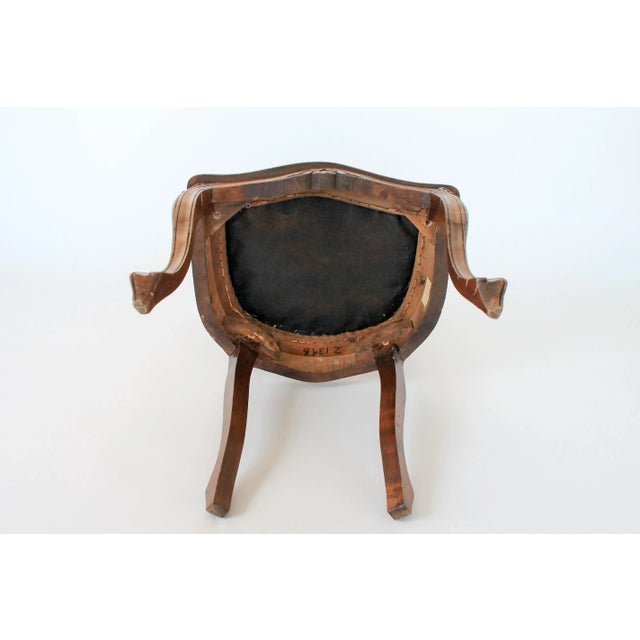 Vintage Italian Double Caned Side Chair For Sale - Image 12 of 13