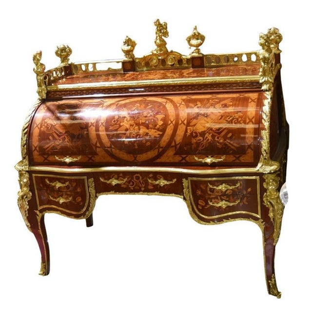 Louis XV Roll Top Desk For Sale - Image 5 of 12