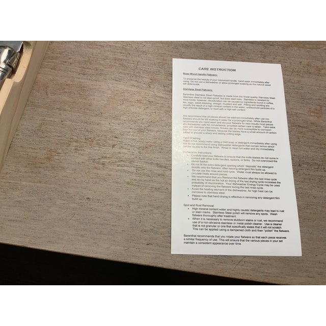 Silver 1970s Attributed to Jean Dubost Laguiole Steak Knives Set of 6 For Sale - Image 8 of 9