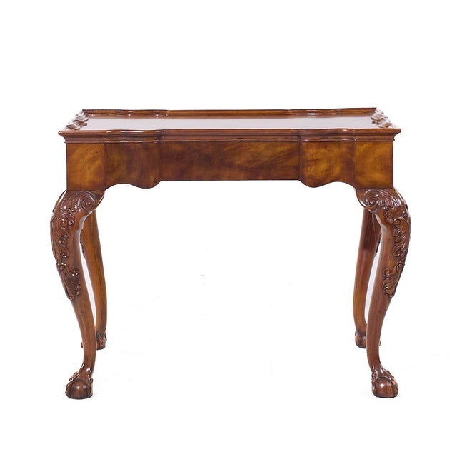 Wood Maitland Smith Ball & Claw Chippendale Mahogany Tea End Table For Sale - Image 7 of 10