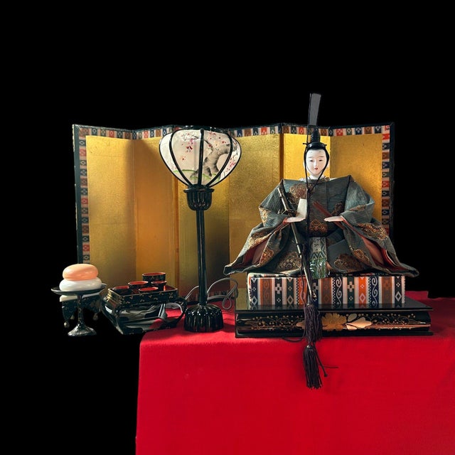 Large Hina Ningyō Emperor & Empress Complete Court Figures, 1980s, Set of 35 For Sale - Image 15 of 18