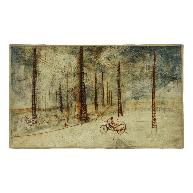 Renzo Vespignani, Suburbs, 1970s, Canvas For Sale