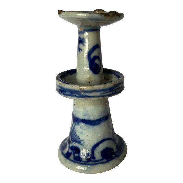 Antique Chinese Porcelain Oil Lamp For Sale