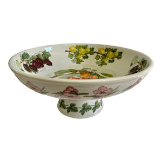 Vintage 1980’s Portmeirion Pomona Fruit Pedestal Bowl or Compote For Sale